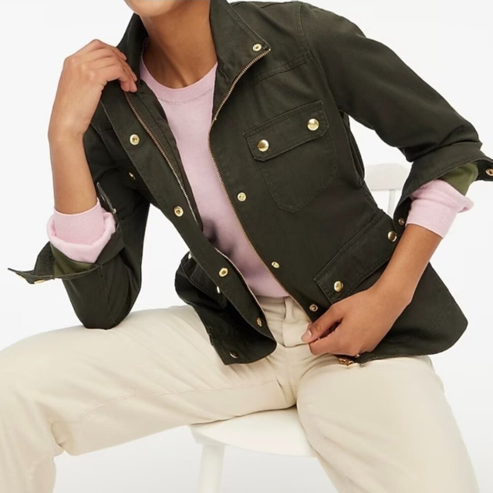 J. Crew Dark Green Field Jacket Size XS